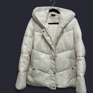 32 Degrees Women's Cream Puffer Jacket